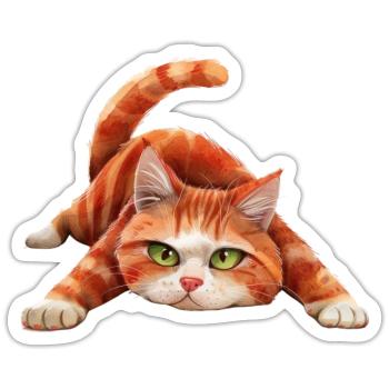 Funny Cat - Sticker - white matte - Front