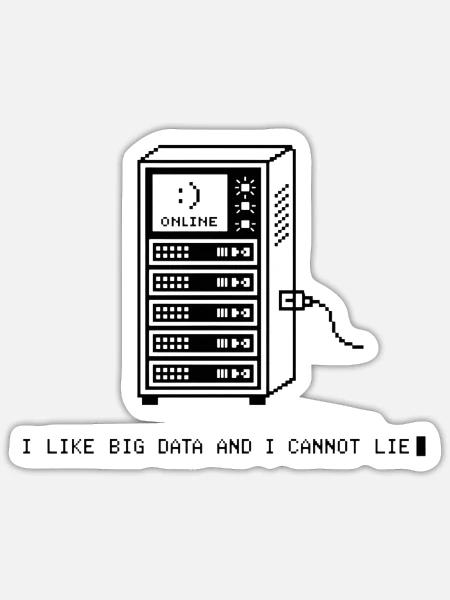 Big Data Server Tee - Sticker - white matte