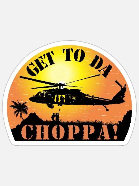 Get To Da Choppa - Sticker - white matte