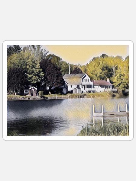 Life on the Lake - Sticker - white matte