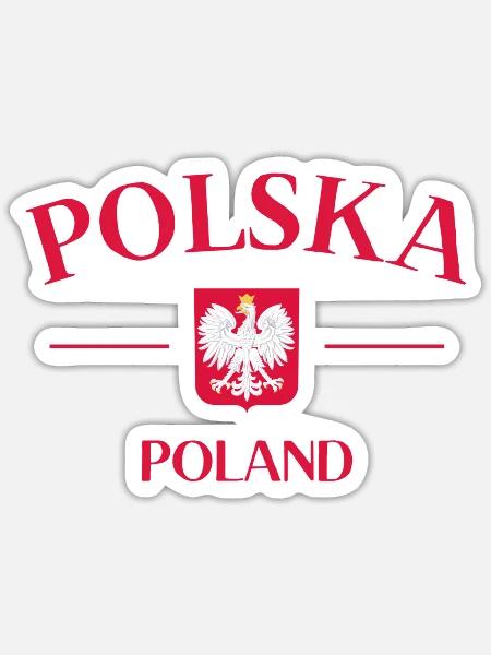 POLAND - Sticker - white matte