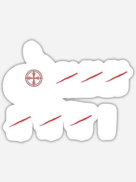 Rabbit Hunting Checklist Funny Bunny Hunter Gift - Sticker - white matte