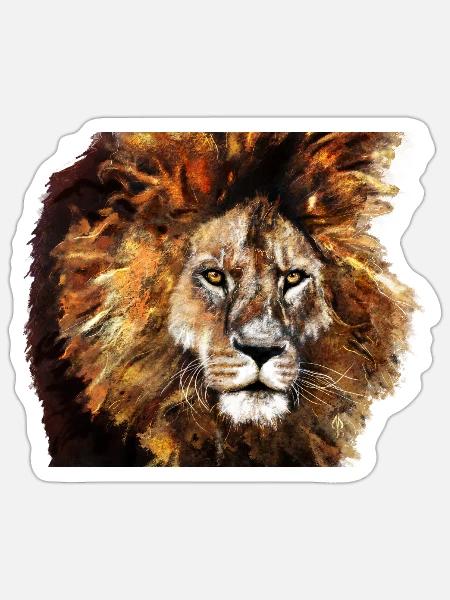 Lion 1 - Sticker - white matte
