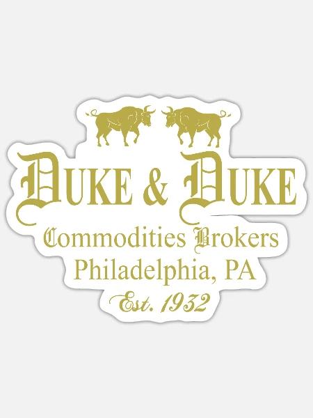 Duke And Duke Commodities Trading - Sticker - white matte