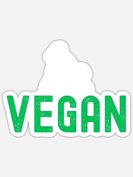 VEGAN Gorilla - Sticker - white matte