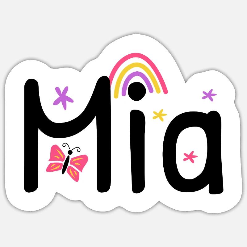 Mia name cute design' Sticker | Spreadshirt