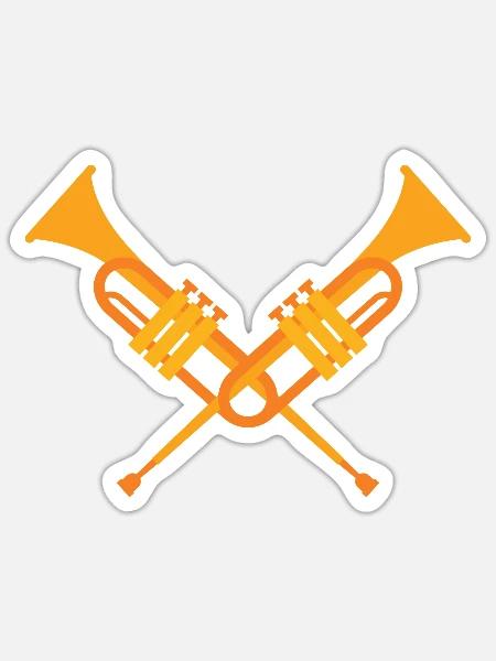 Trumpet Music Is Life - Sticker - white matte