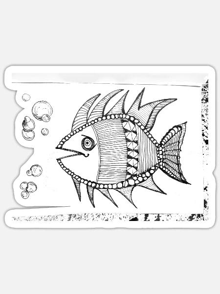 Fish - Sticker - white matte