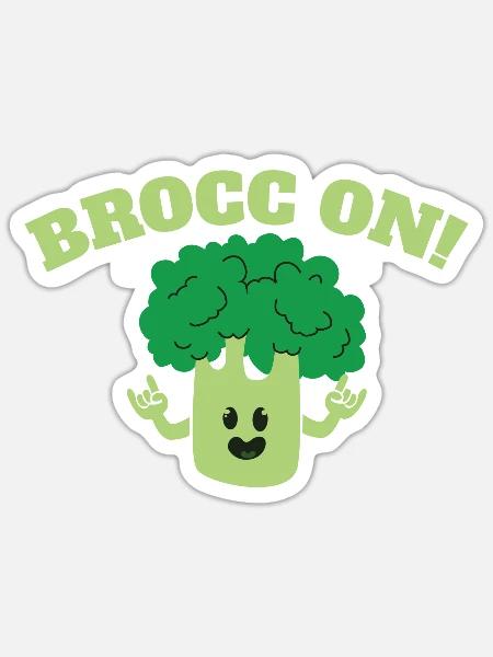 brocoli - Sticker - blanc mat
