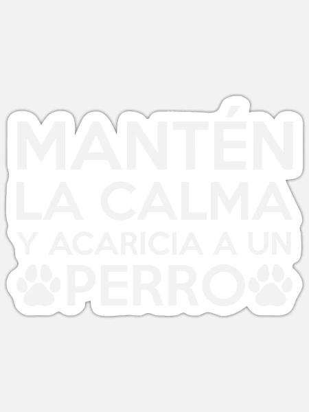 keep calm z petting a dog - Sticker - white matte