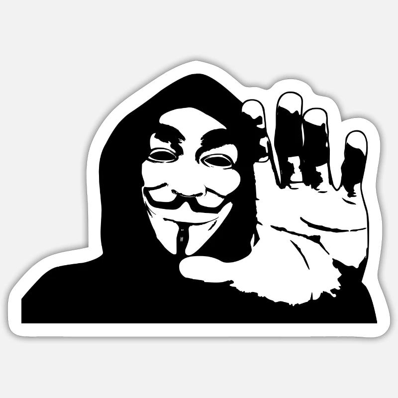 Sticker Masque Anonymous | MPA Déco
