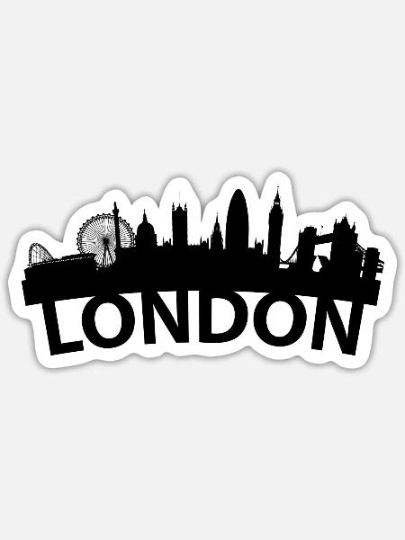 Arc Skyline Of London England - Sticker - white matte
