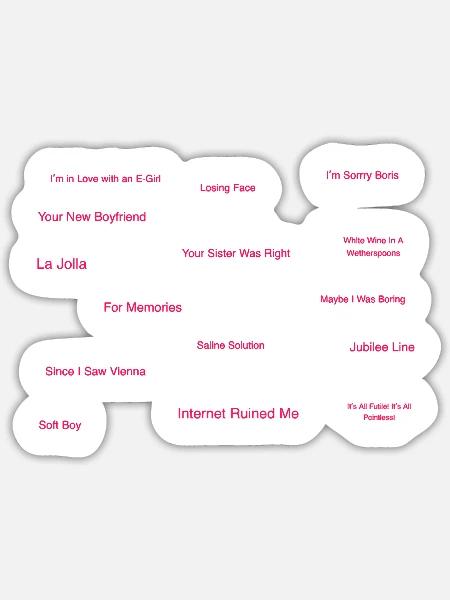 Wilbur Soot Songs - Sticker - white matte