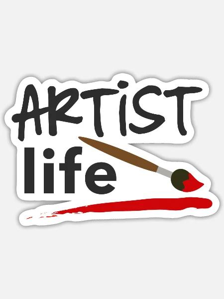 Artist Life - Sticker - white matte