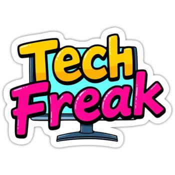 Tech Freak - Sticker - white matte - Front