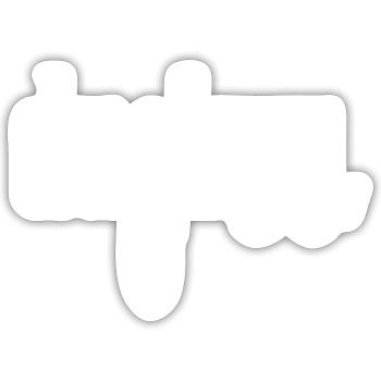 Ducky - Sticker - white matte - Front