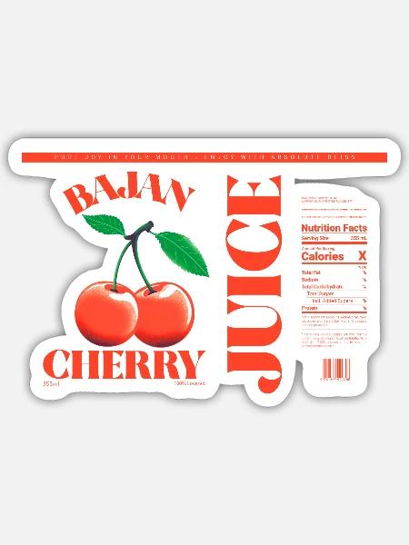 Bajan Cherry Juice Barbaods - Sticker - white matte