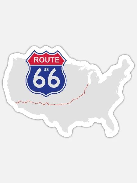 Route 66 - Sticker - white matte