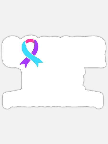 Thyroid Cancer Funny Thyroid Cancer Free - Sticker - white matte