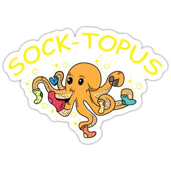 Sock-topus Salesperson Gift - Sticker - white matte - Front