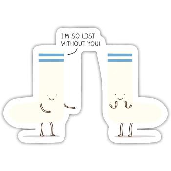 Socks Love - Sticker - white matte - Front