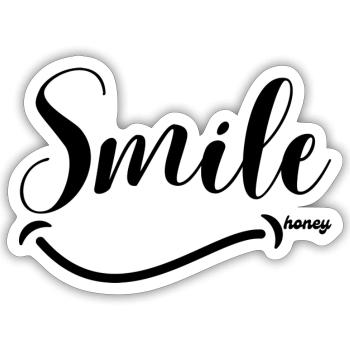 smile honey - Sticker - white matte - Front