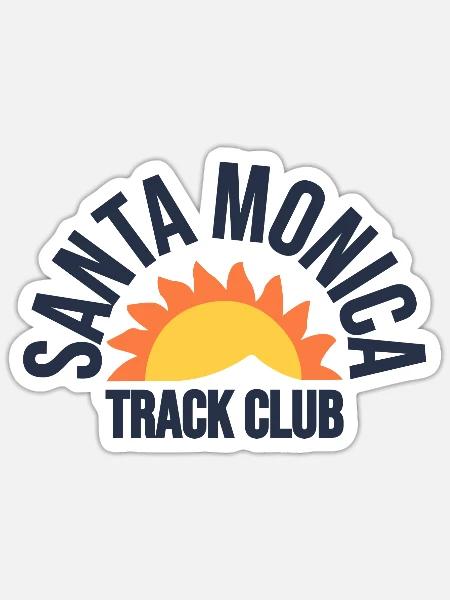 Santa Monica Track Club - Sticker - white matte