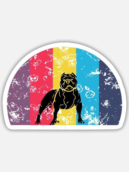 Bold pitbull design - Sticker - white matte