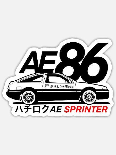 Spirit of AE 86 - Sticker - white matte