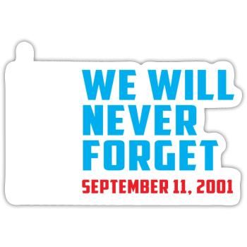 911 Never forget - Sticker - white matte - Front