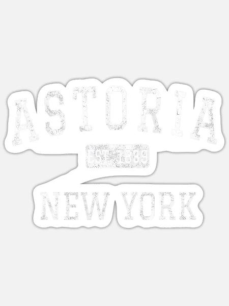 Astoria New York Queens NY Vintage - Sticker - white matte