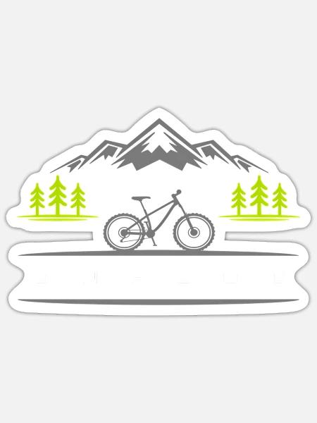 Mtb Mountain Bike Mtb Mountain Bike - Sticker - white matte