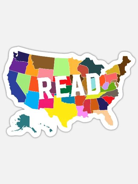Read Across American - Sticker - white matte