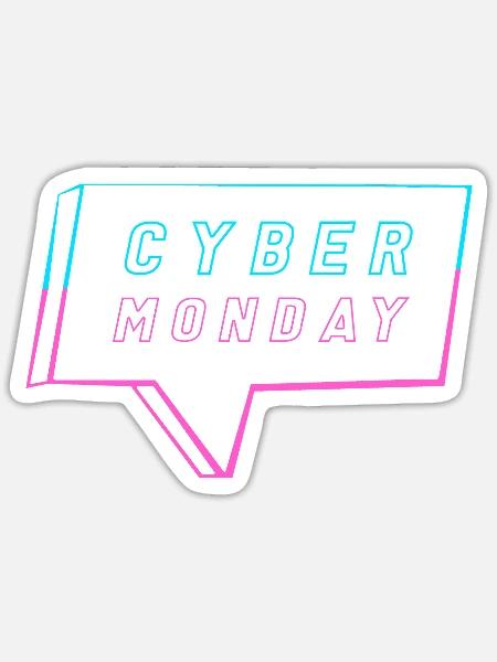 Cyber Monday Online Shopping - Sticker - white matte