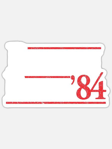 Vintage Reagan Bush 1984 - Sticker - white matte