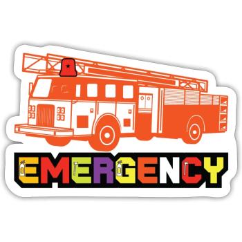Firefighter Emergency - Sticker - white matte - Front