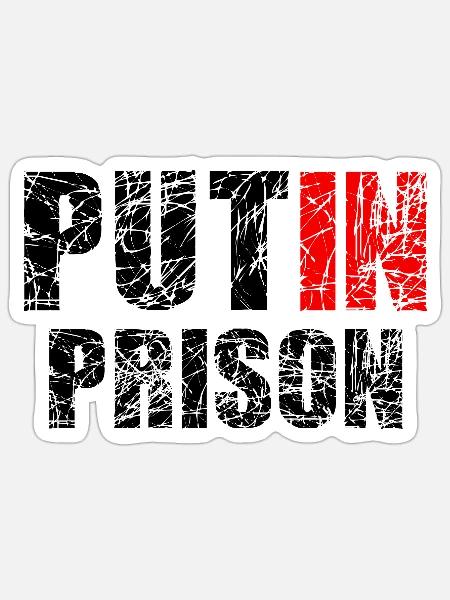 Put putin in prison - Sticker - white matte