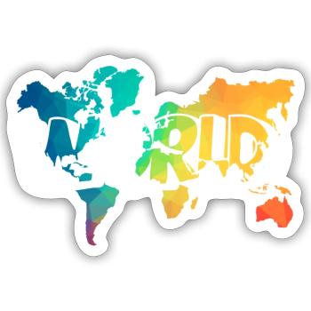 WORLD - Sticker - white matte - Front