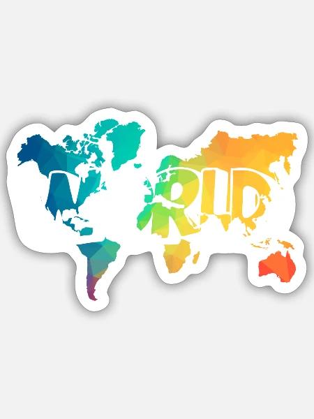 WORLD - Sticker - white matte