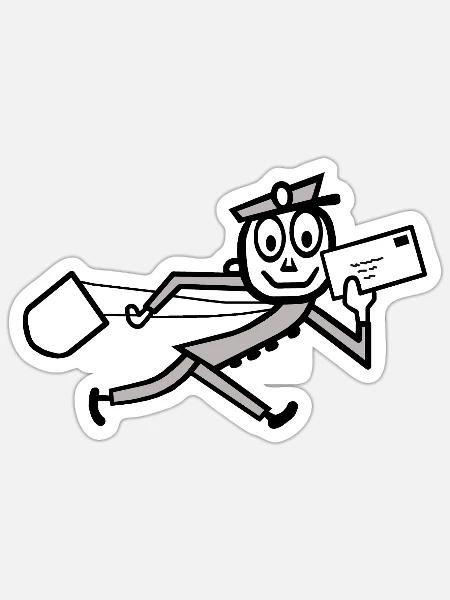 Mr. ZIP Postman - Sticker - white matte