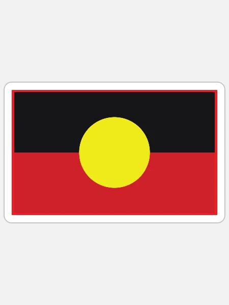australian aboriginal art flag Gift For australian - Sticker - white matte
