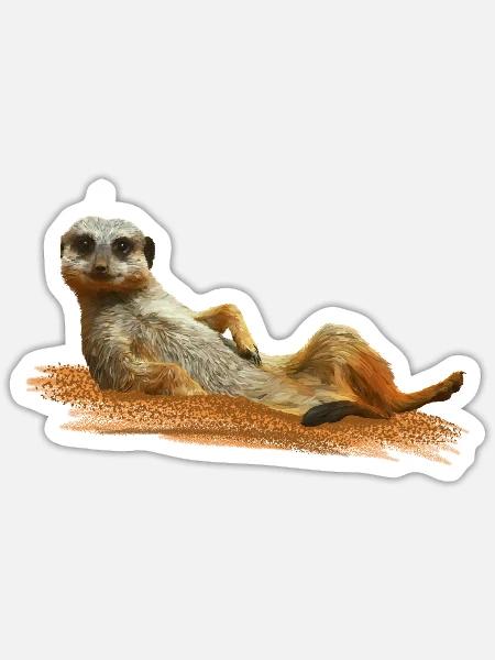 Meerkat - Sticker - white matte