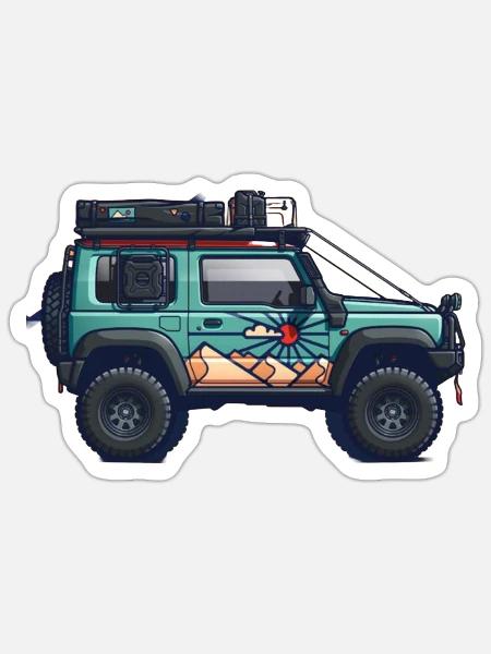 Jimny: The Beach Adventure - Sticker - white matte