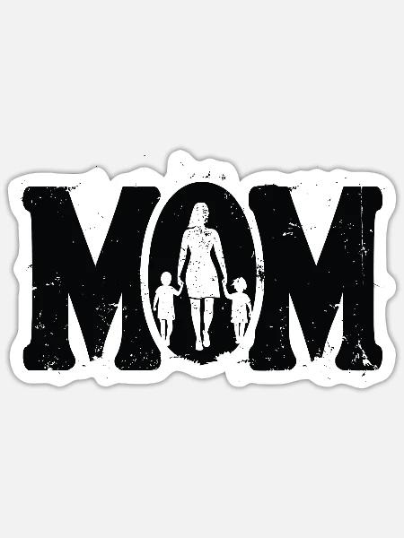 MOM - Sticker - white matte