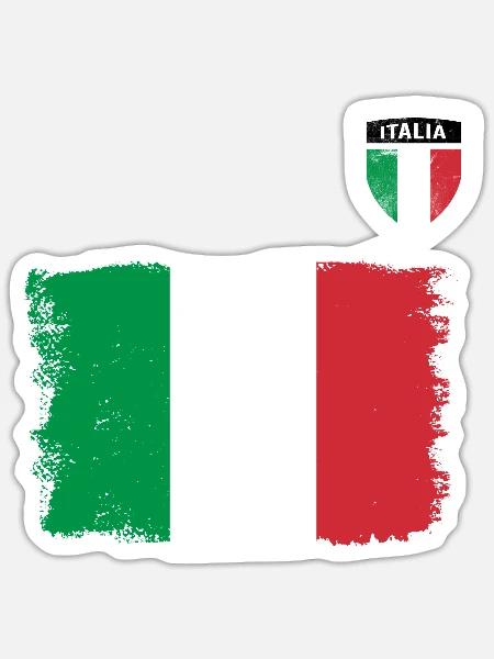 Italy Flag Italian Flag - Sticker - white matte