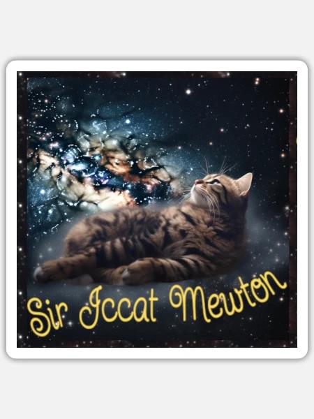 Sir Iccat Mewton - Sticker - white matte