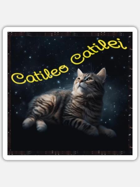 Catileo Catilei - Sticker - white matte