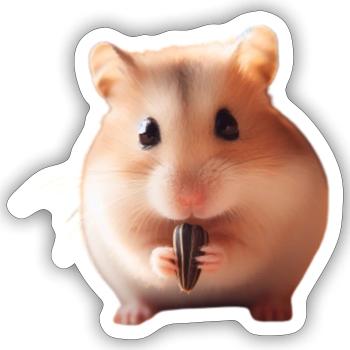 Seeds & Hamsters - Sticker - white matte - Front