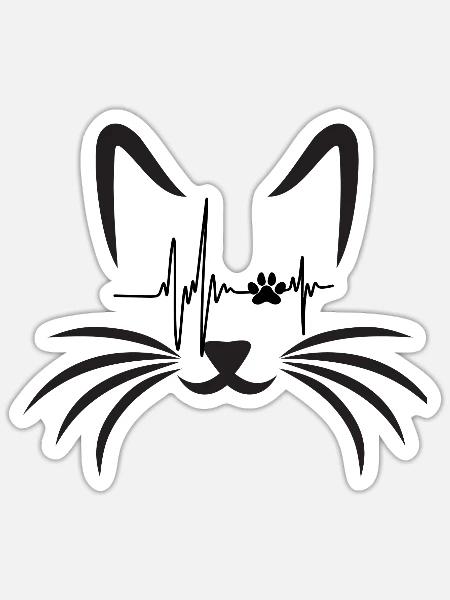 CAT Desain - Sticker - white matte