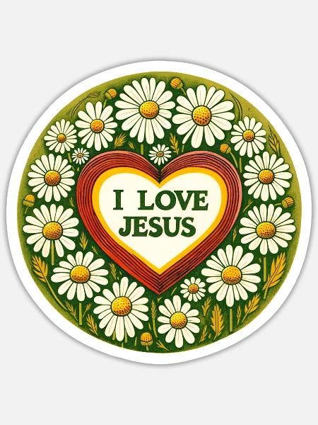 I Love Jesus - Sticker - white matte